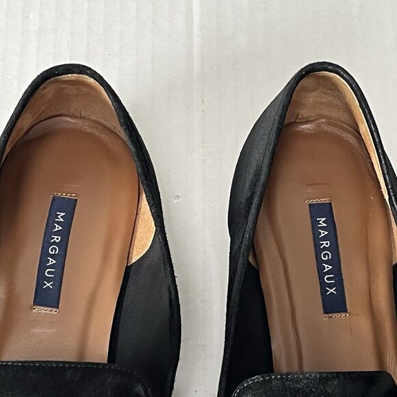 Margaux The Penny Loafer Womens Black Classic Suede Slip On Comfort Flats US 12W - Picture 10 of 14